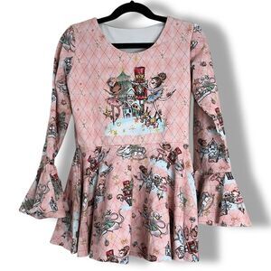 Upper Looper Handmade Nutcracker Ballet Twirl Top Christmas size 10